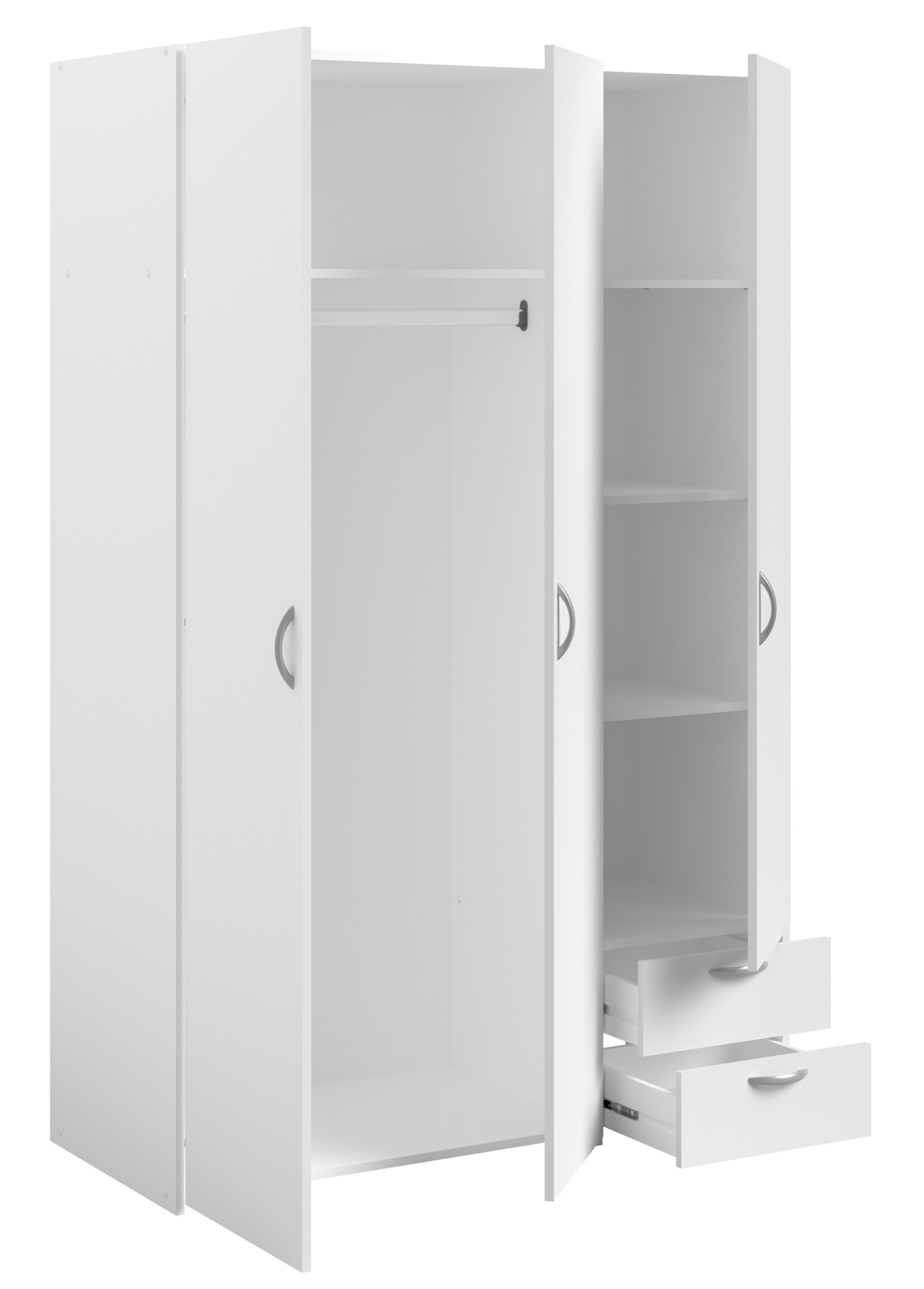 Parisot Kleiderschrank 3-türig Daily 2 Weiß