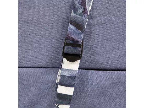 Chauffeuse double en coton coussin imprimé Bleu palm