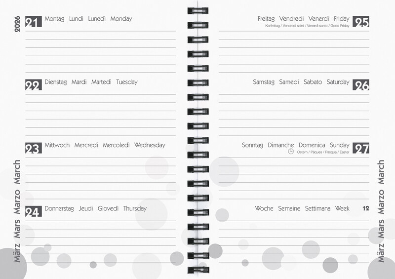 (1W/2S) 12x16.5cm mydiary Wire-O Schüleragenda Zeitplanungssystem Wochenkalender 2025-2026 (806517820026U) - Teddy