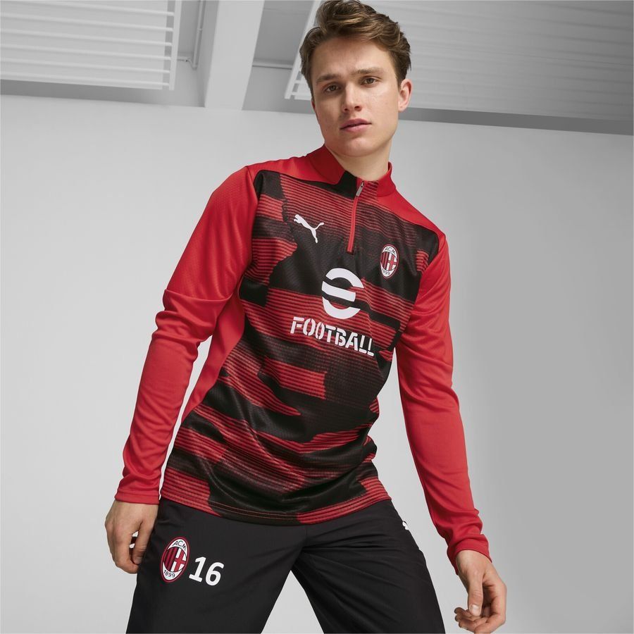 Puma Haut d'avant-match à 1/4 zip AC Milan Homme