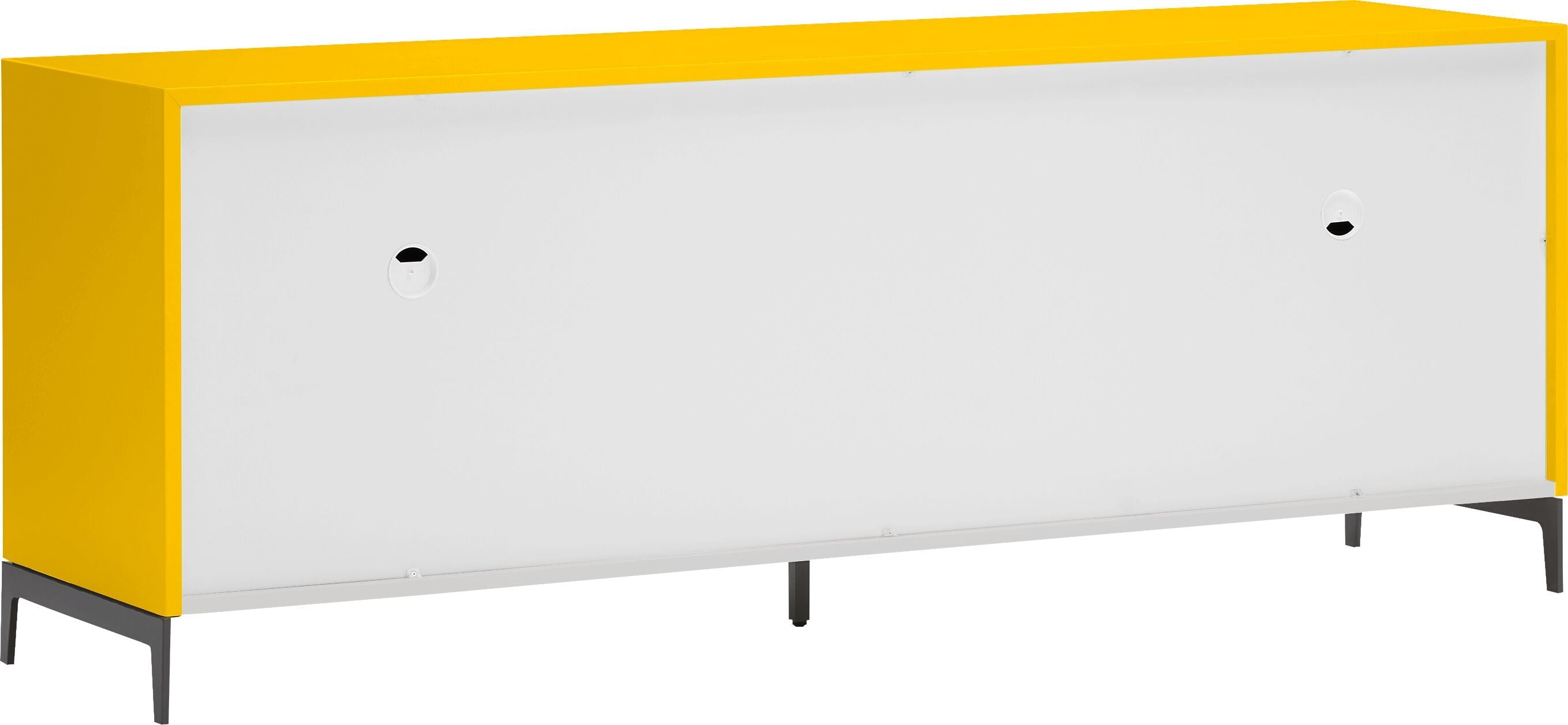 LUX Lowboard - Gelb / B: 180.0 cm x T: 46.0 cm x H: 68.0 cm