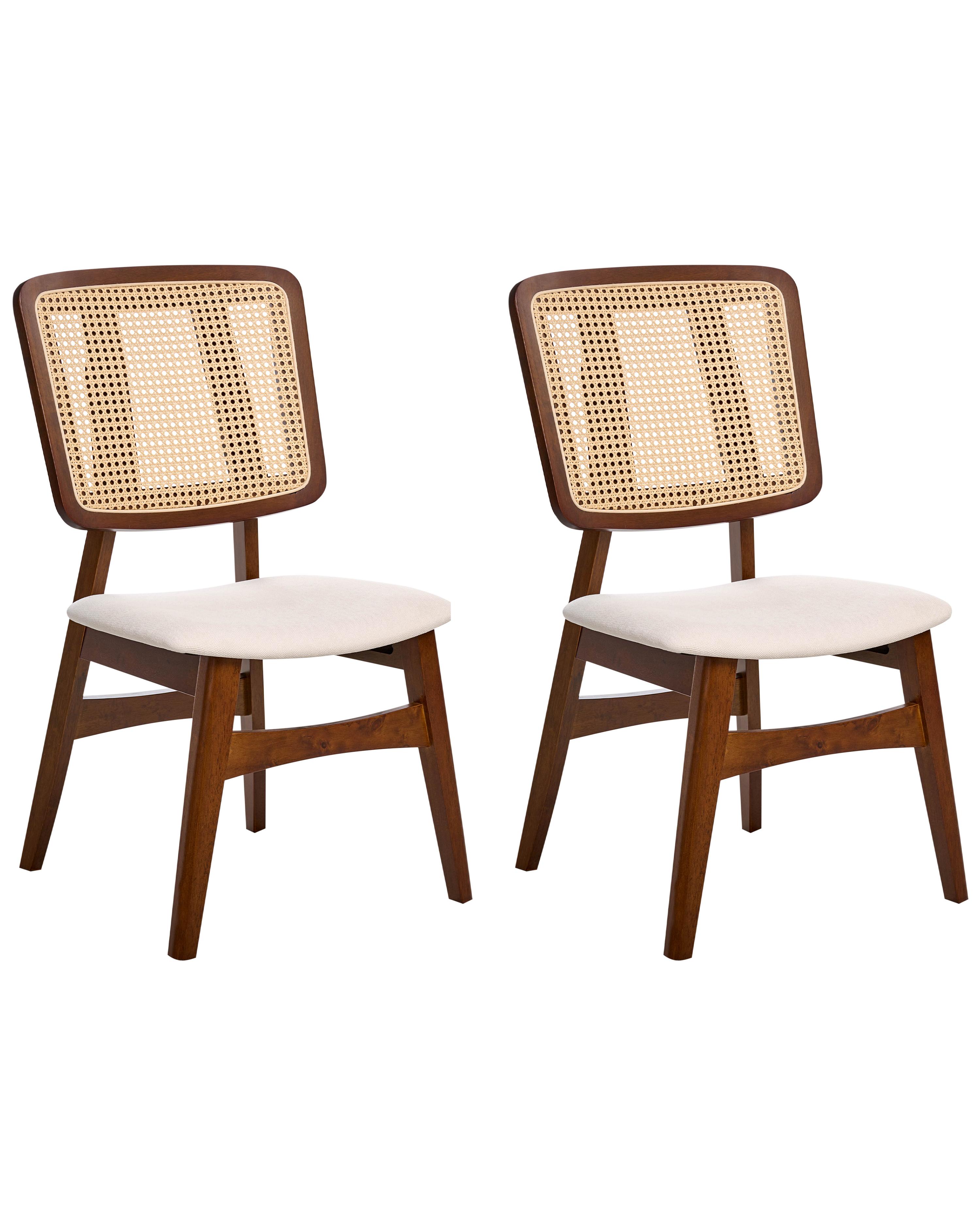 Set van 2 eetkamerstoelen ALCOVA Hout Bruin