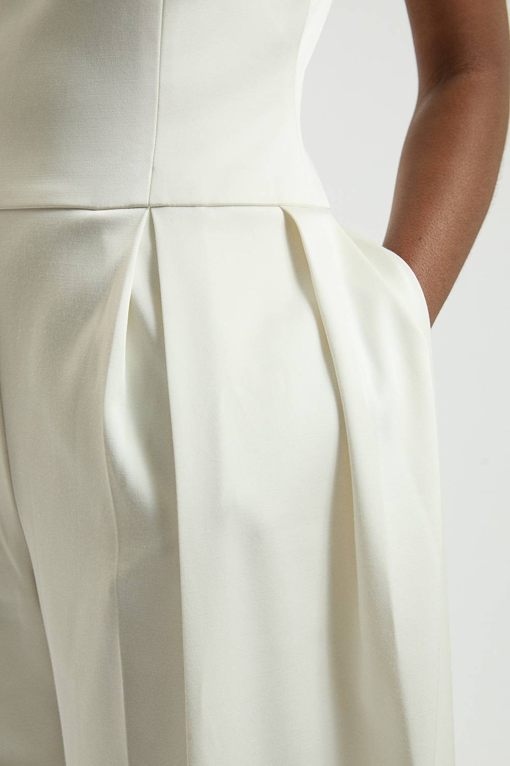 KarenMillen Combinaison Pantalon Asymétrique Drapée En Satin Ajustée Petite