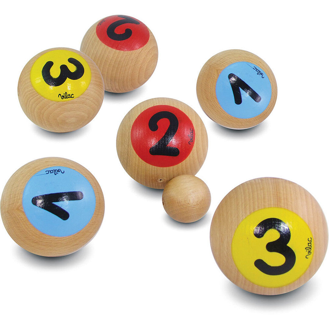 Vilac set jeu de boules in katoenen zak