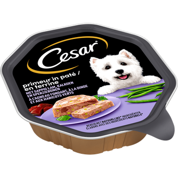 Cesar Primeur Maaltijdkuipje - Lam & Kalkoen - Hondenvoer - 150 g