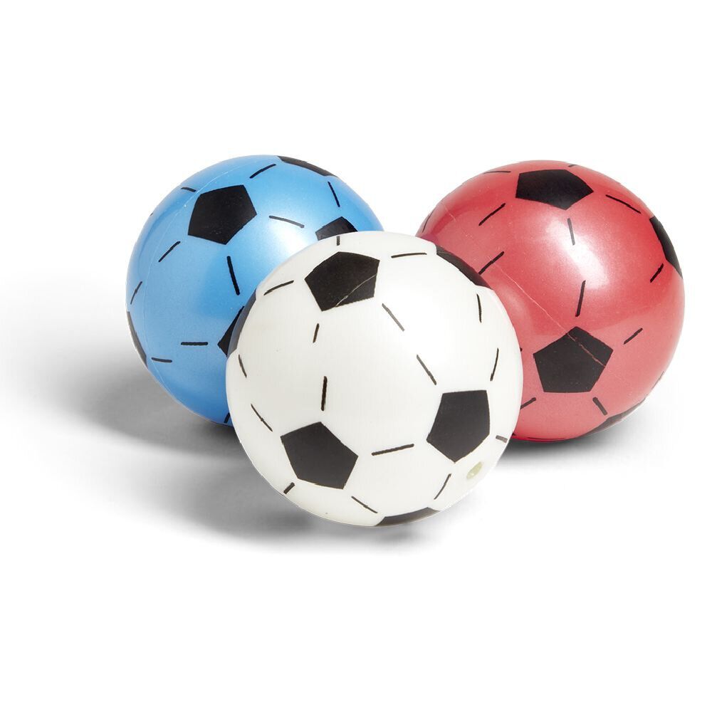 Lot de 3 petits ballons en mousse bleu, blanc et rouge Ø10cm