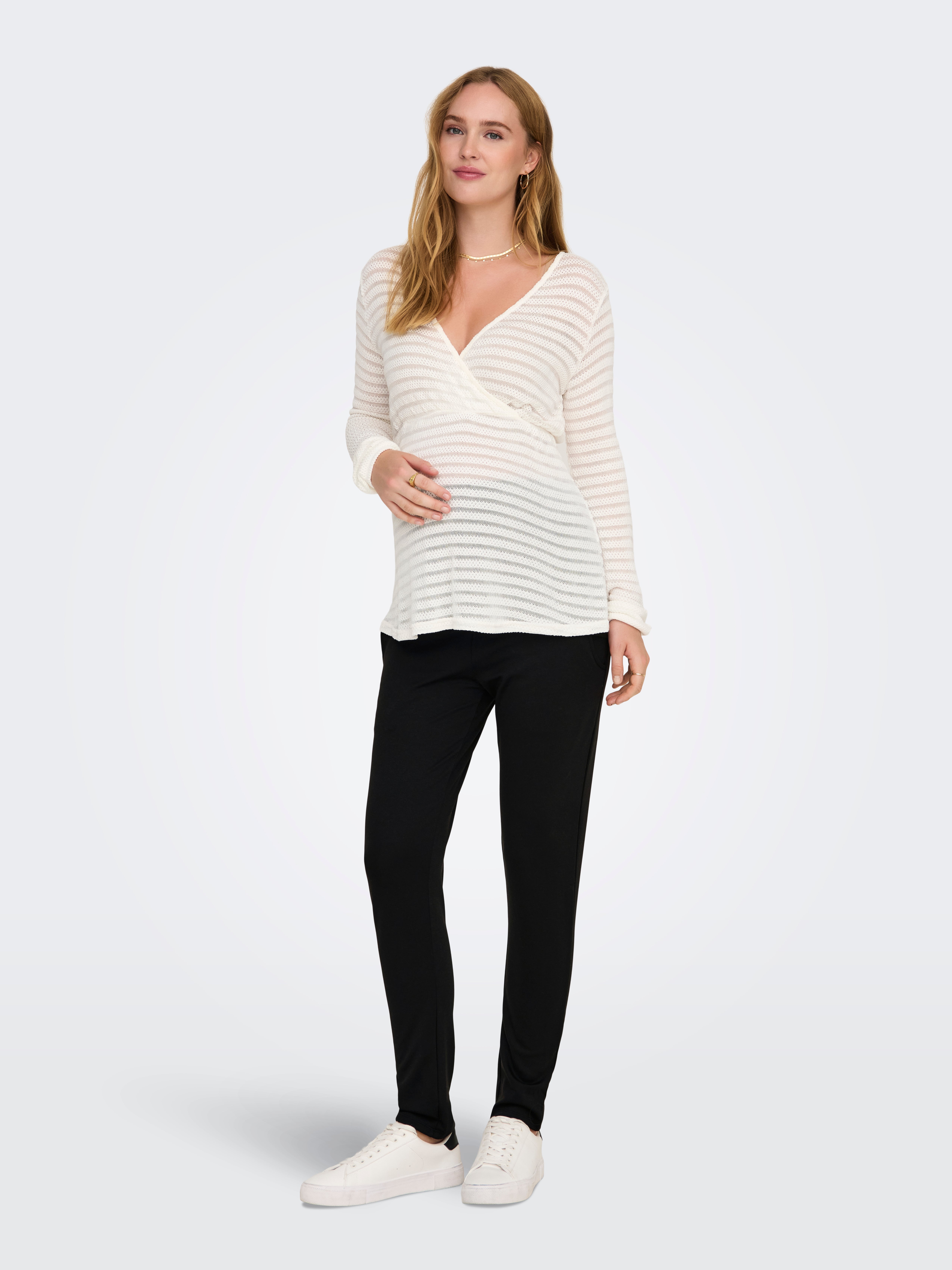 OLMGISELEA Normal geschnitten Hose Black