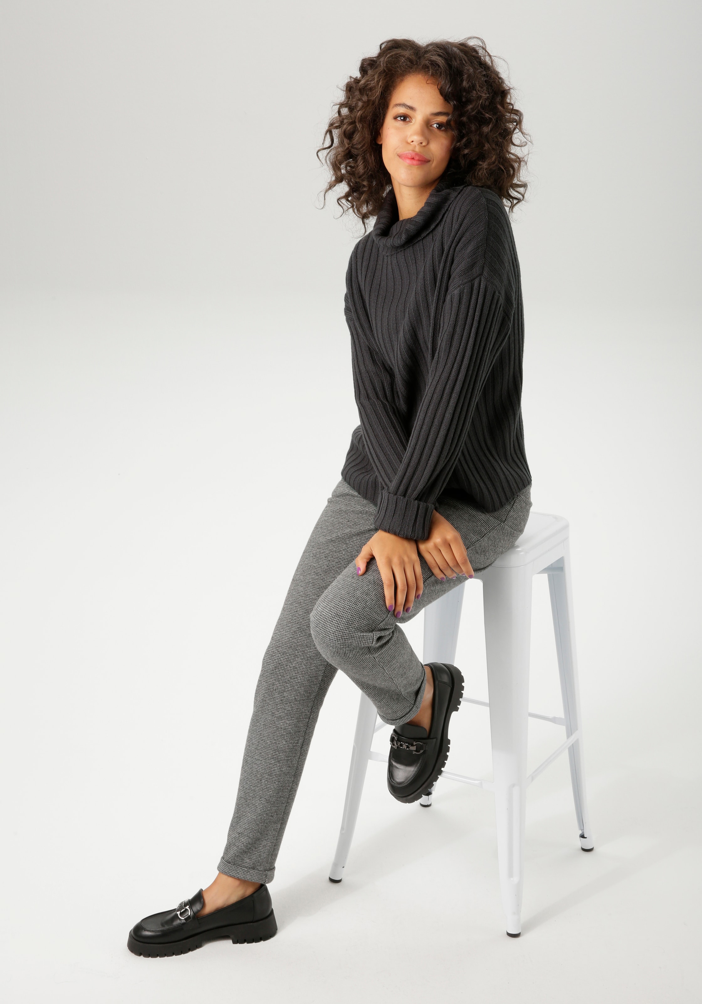 Aniston CASUAL Strickpullover , in Streifen-Optik - NEUE KOLLEKTION