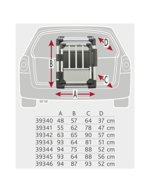 Trixie Vervoersbox Auto Lichtgrijs - Autohondenbench