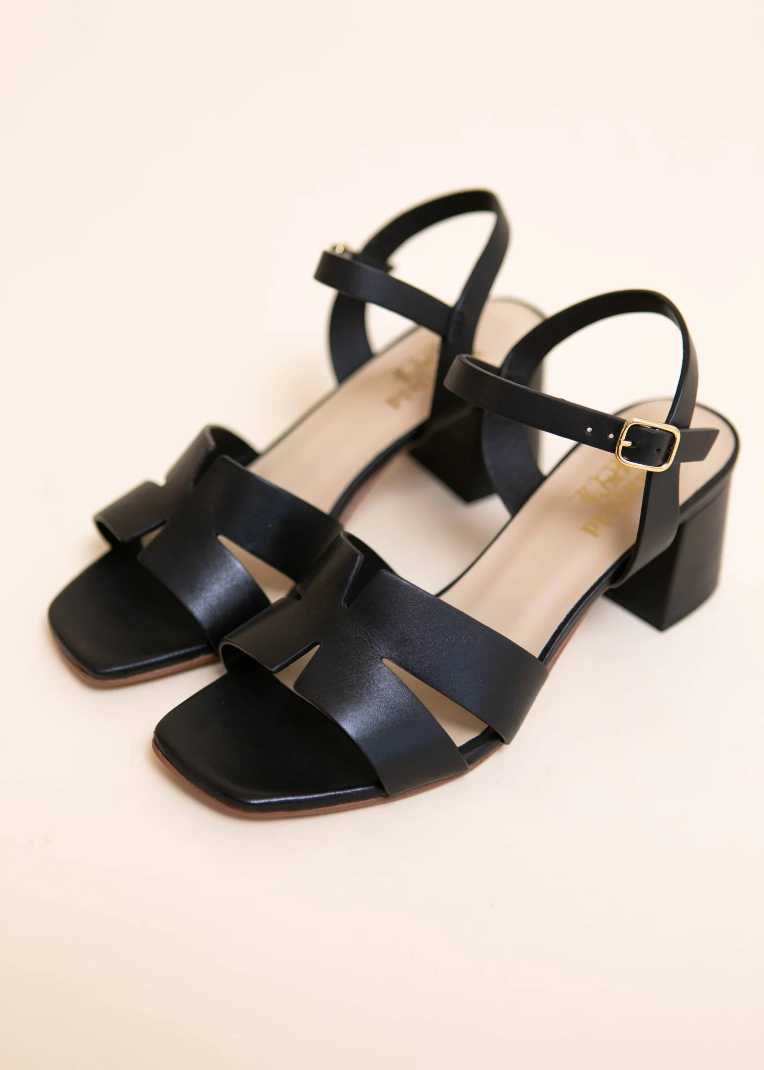 SANDALE BARNSLEY CUIR NOIR