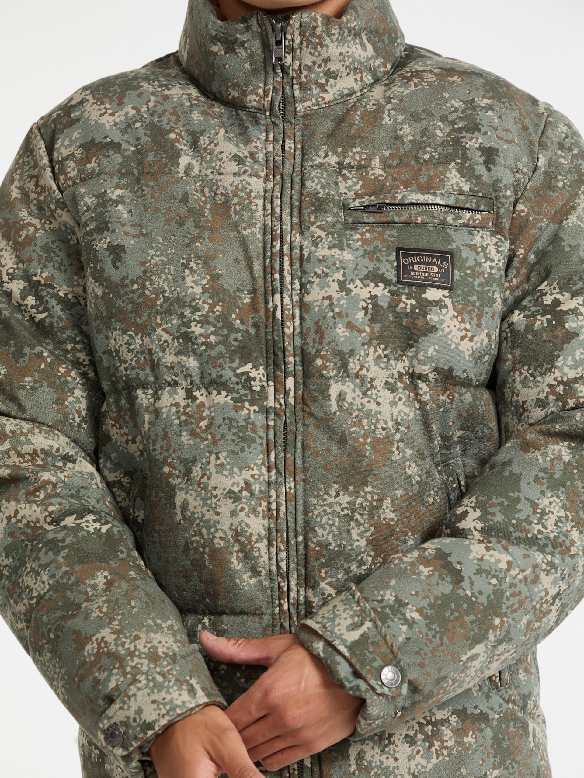 Jaqueta puffer de lona GUESS Originals