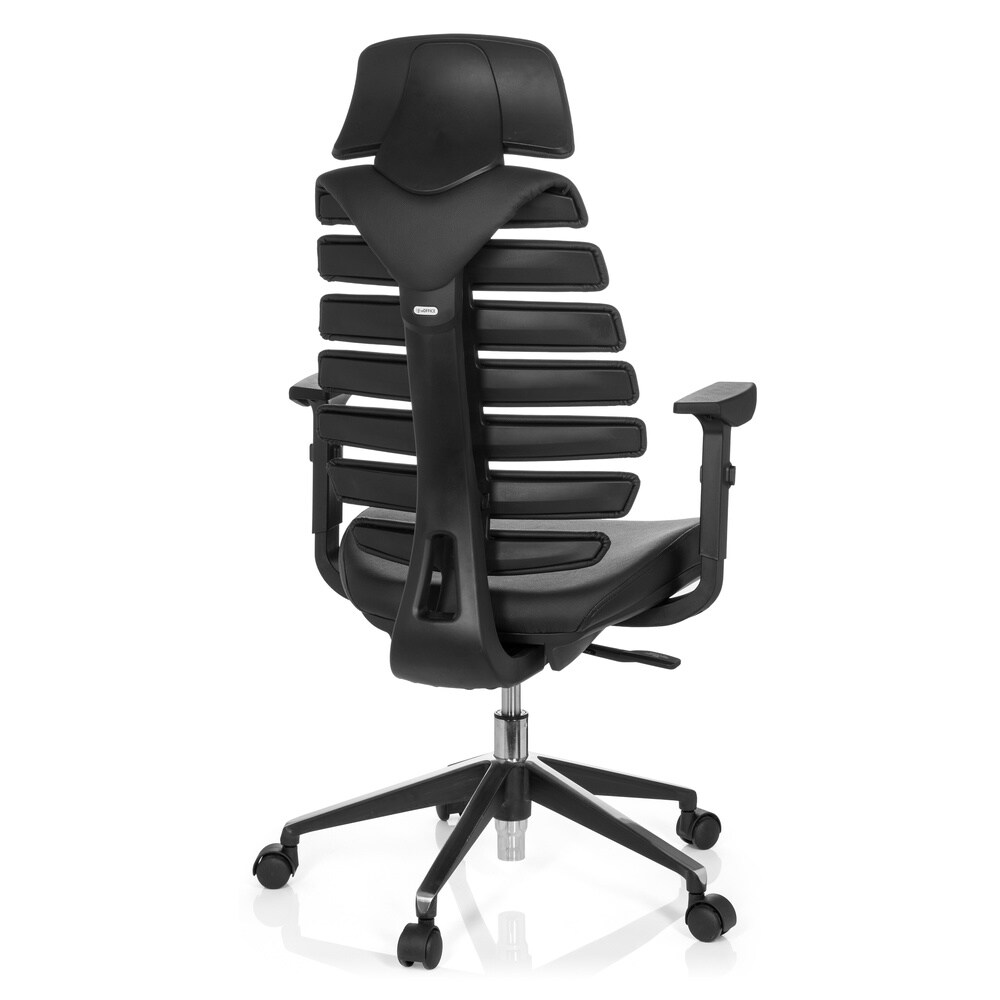 Profi Bürostuhl ERGO LINE II PRO Leder mit Armlehnen (höhenverstellbar) hjh OFFICE