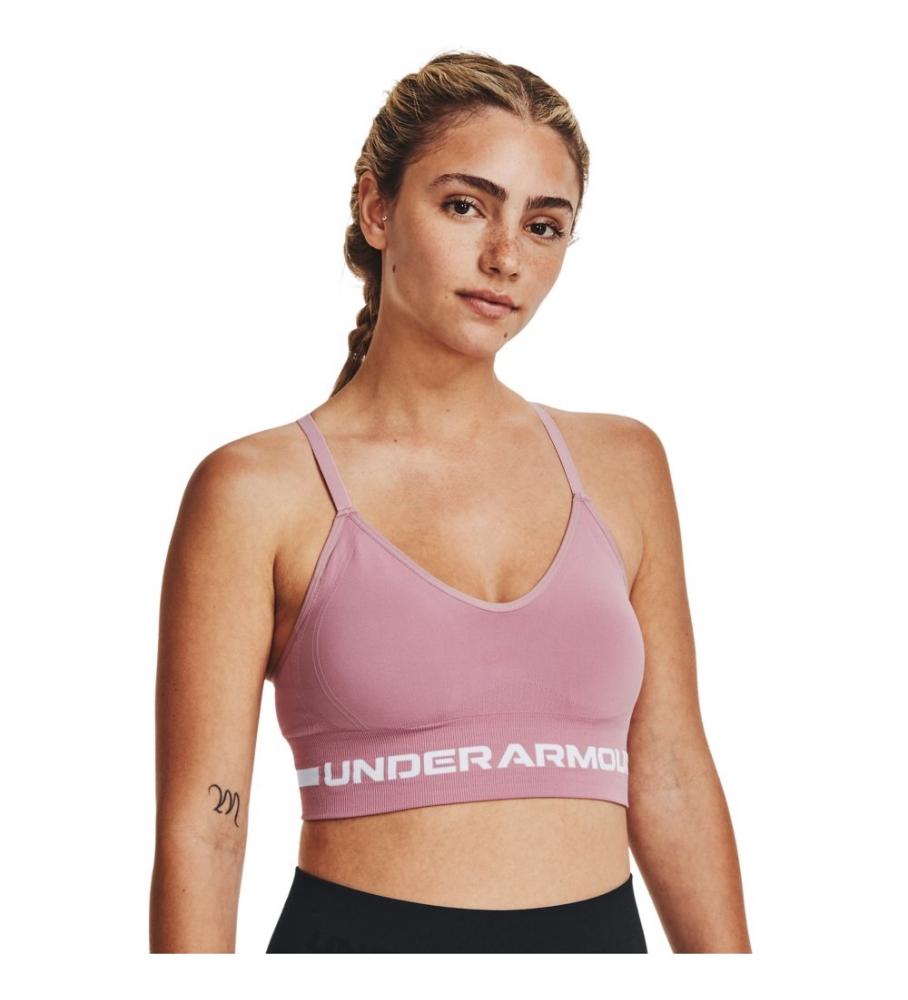 Sutiã esportivo Under Armour Seamless Low Long rosa
