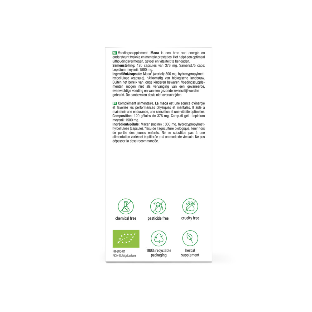 Purasana Maca Bio 120 Capsules