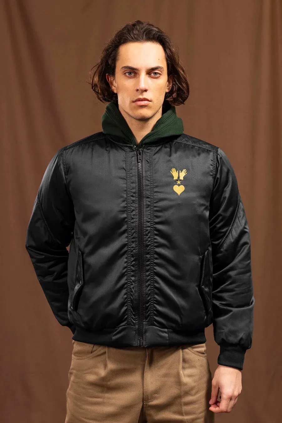 Veste teddy avec broderie bougies Misericordia