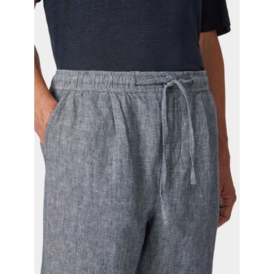 Herrenshorts Leinen, Blaumelange