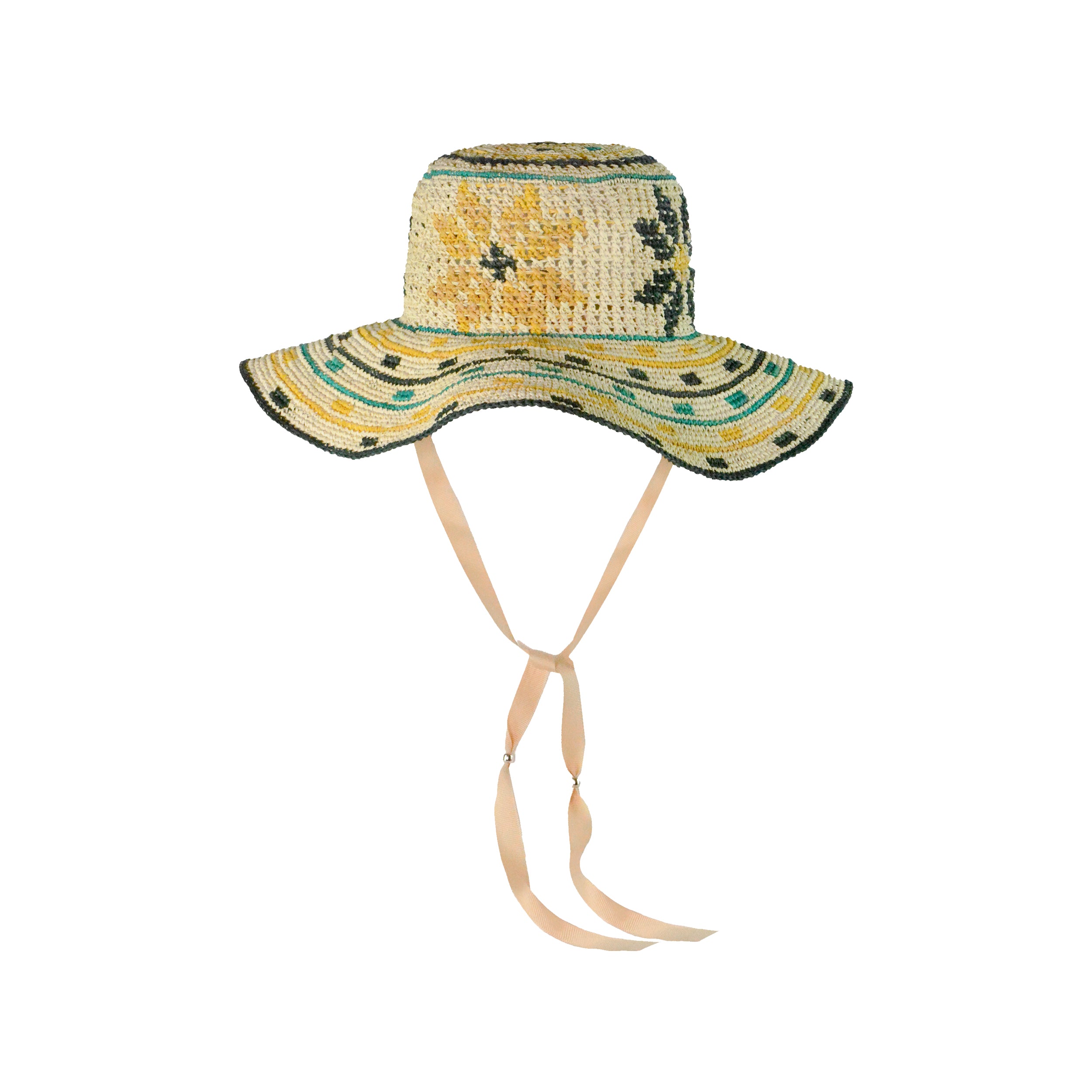 Chapeau de plage Flores Geometricas
