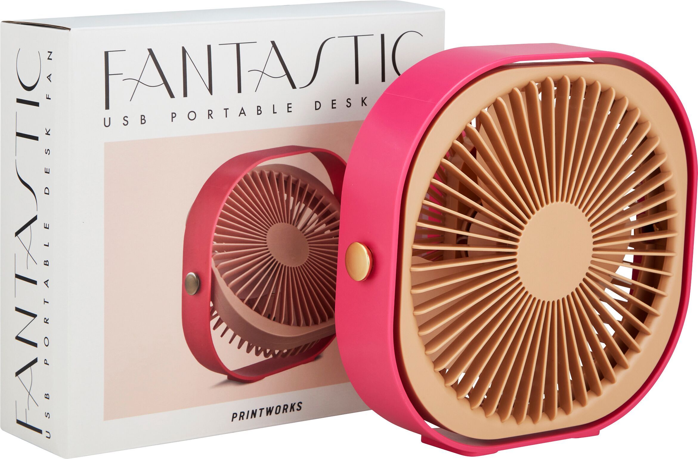TABLE FAN Tischventilator - Pink / B: 20.0 cm x T: 6.6 cm x H: 20.0 cm