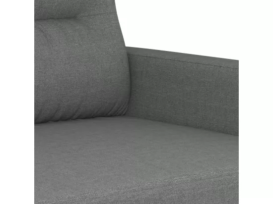 Canapé à 3 places Gris foncé 180 cm Tissu