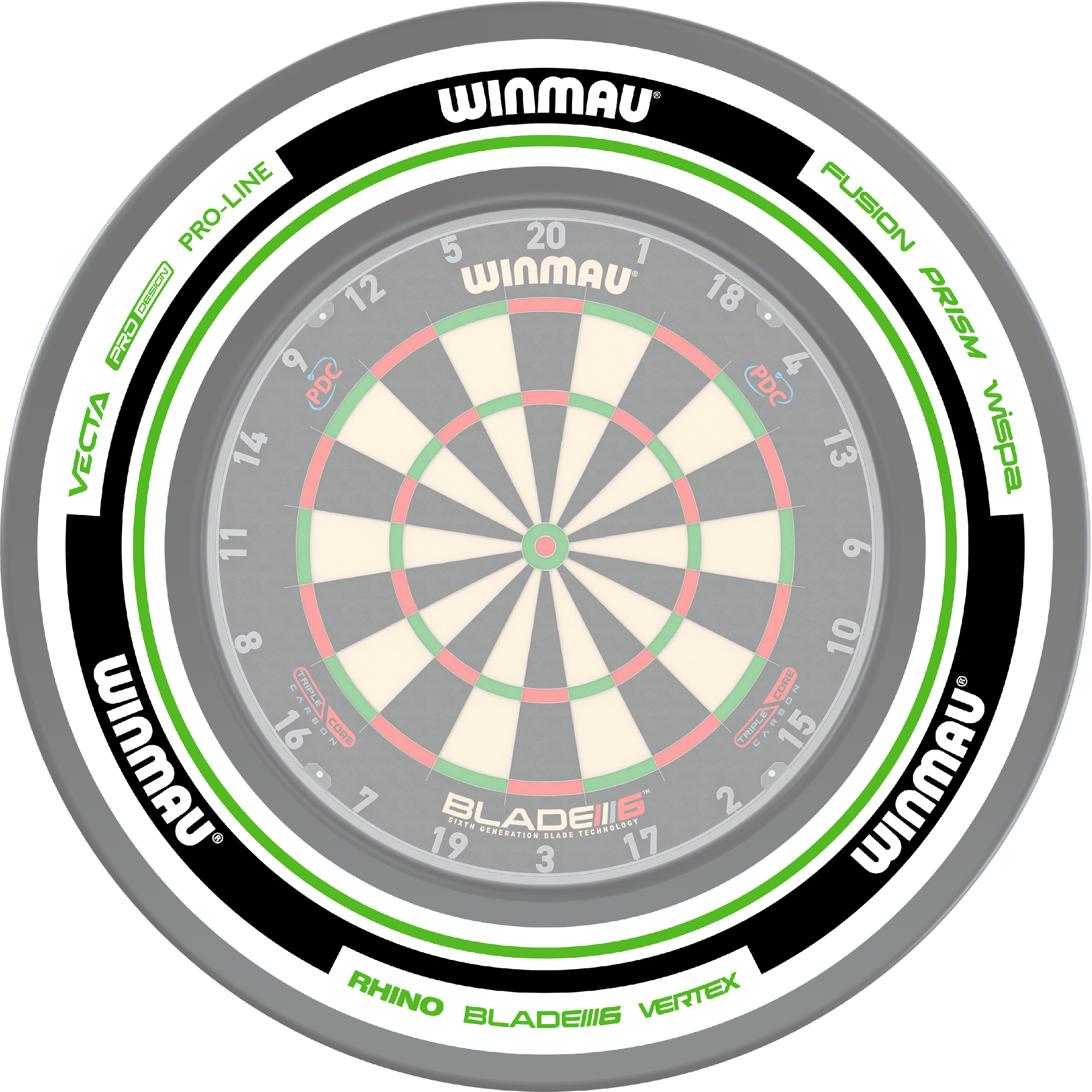 Winmau - Advance Weiß Grün - Surround