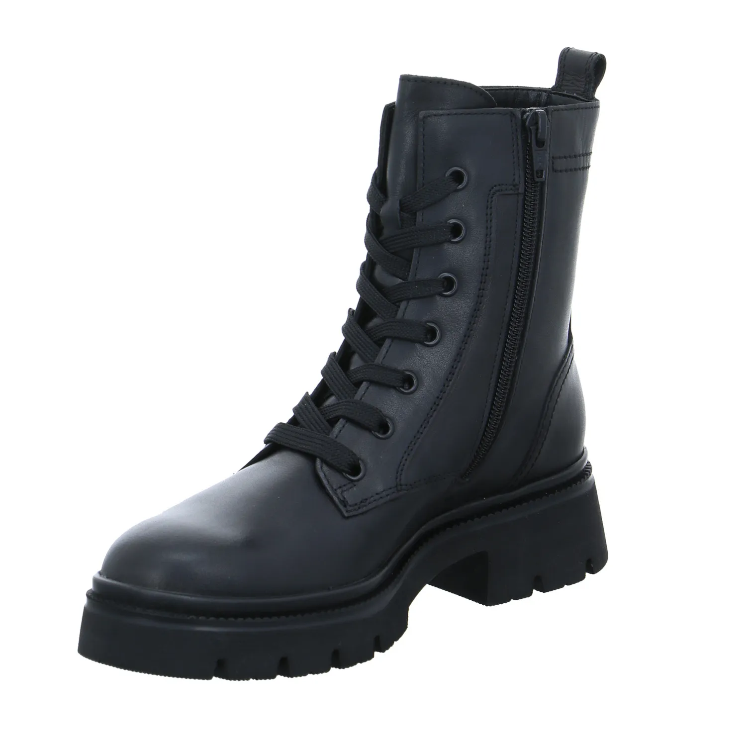 GABOR Stiefelette Schwarz Leder  mit Wechselfussbett
