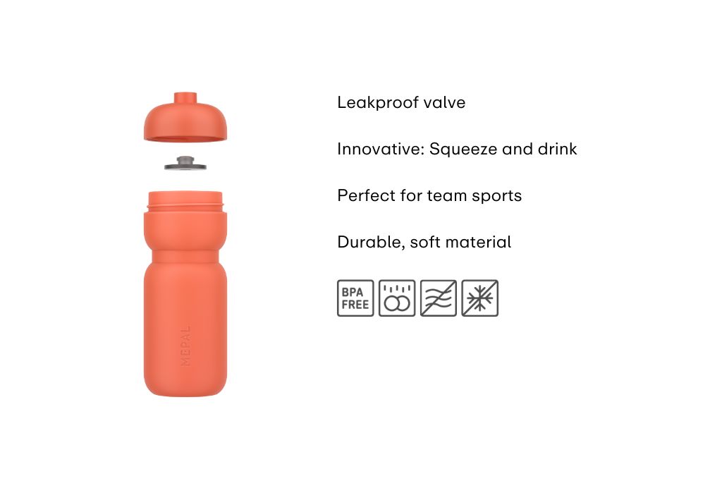 Mepal Sport Squeeze 600 ml bidon - Graphite black