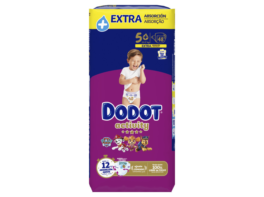 FRALDAS DODOT ACTIVITY EXTRA T5 12-17KG 48 UN