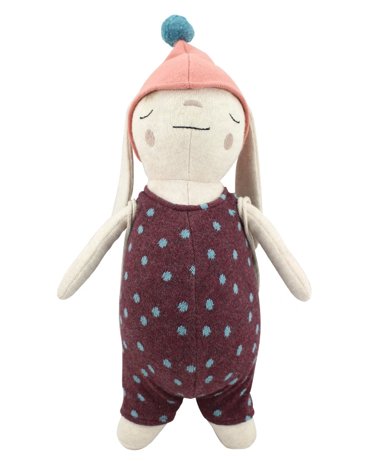Kuscheltier HASE ALVA (40cm) in blau/beige