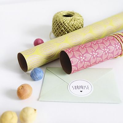 Clairefontaine - Papier cadeau kraft - 70 cm x 2 m - 70 g/m² - motif néon