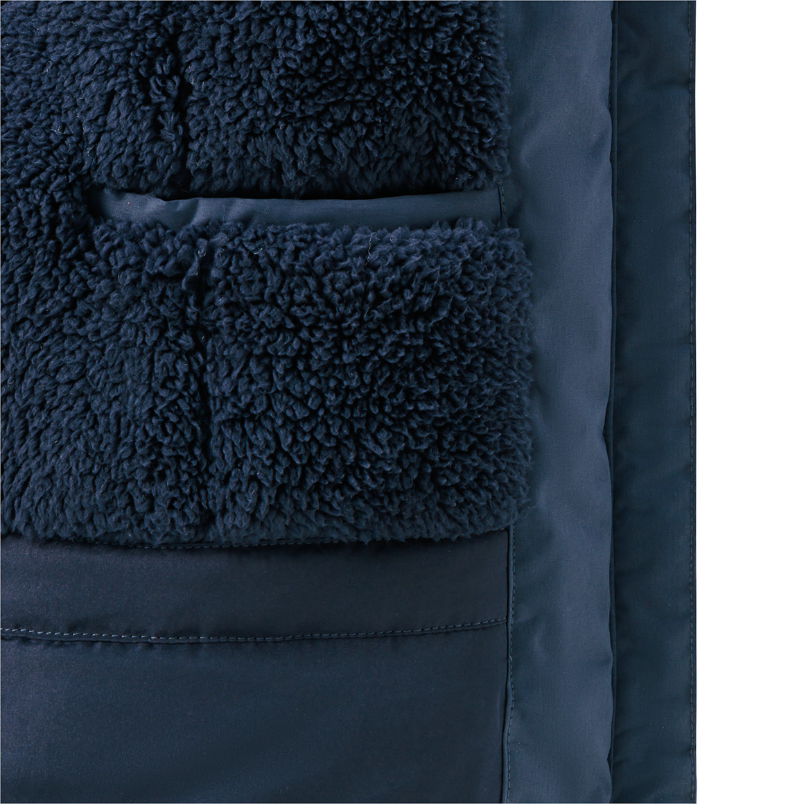 Yigga Mädchen Parka mit Fake-Fur dunkelblau