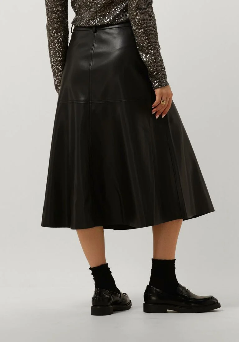 BRUUNS BAZAAR zwarte bruuns bazaar midirok vegani imma skirt