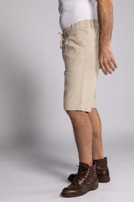 Bermuda, Leinenmix, Elastikbund, Basic Fit
