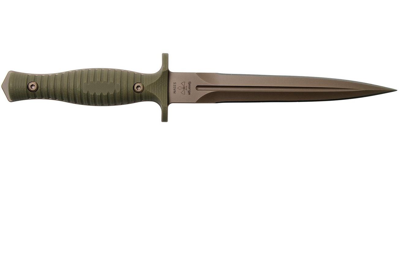 Spartan Blades George V14 Dagger FDE Blade, Olive Handle, dolk