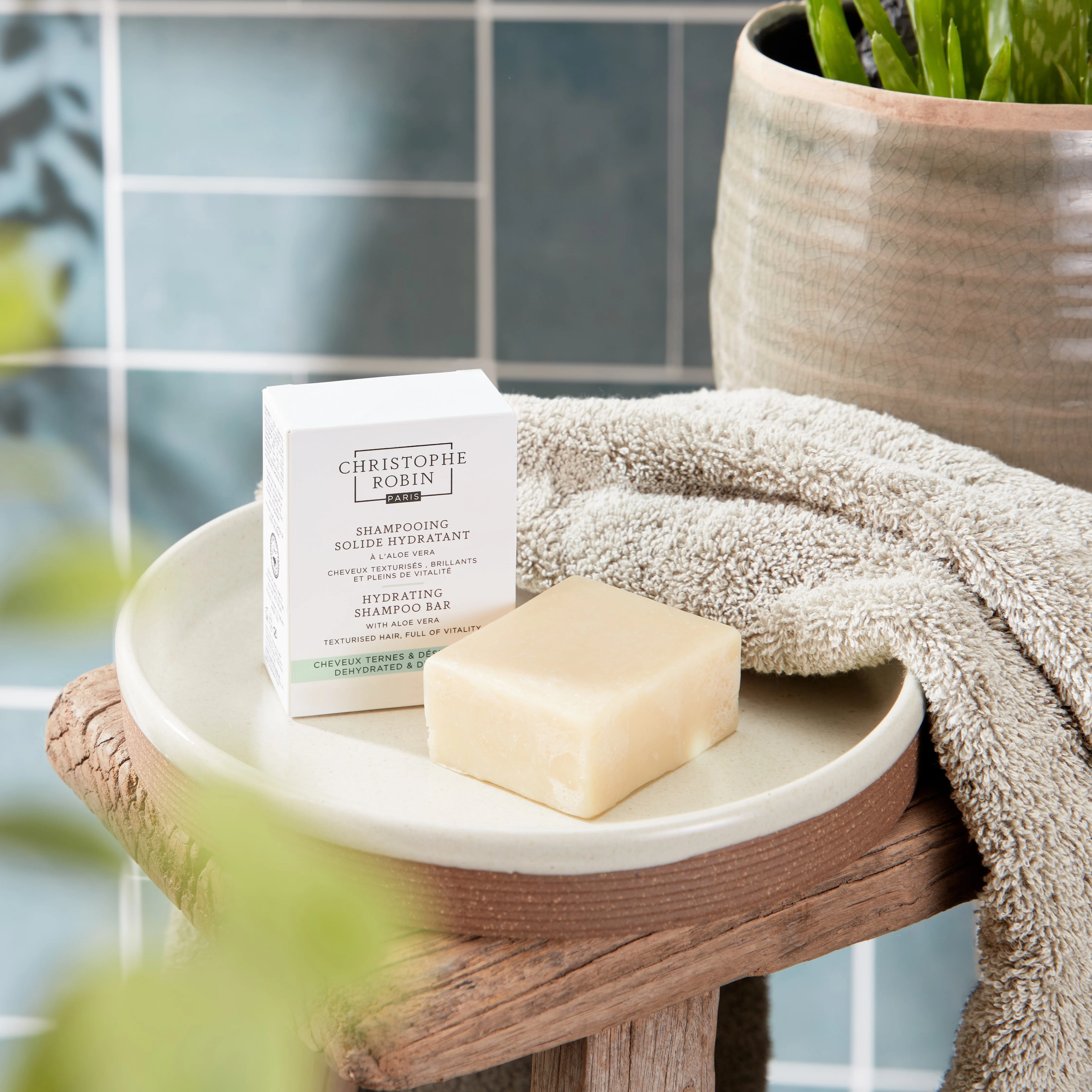 Shampooing solide hydratant à l'aloe vera |