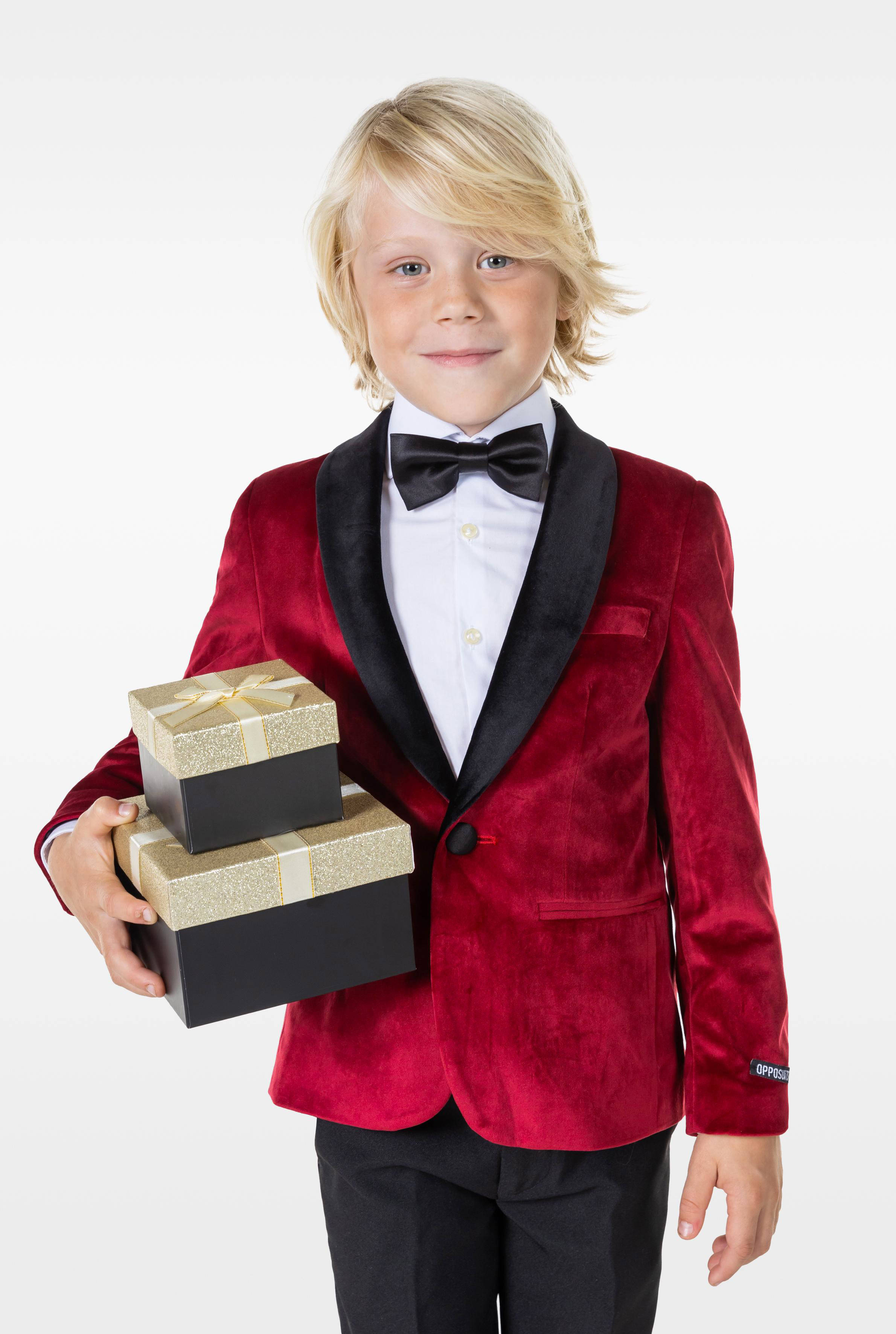 OppoSuits colbert Dinner Jacket rood/zwart