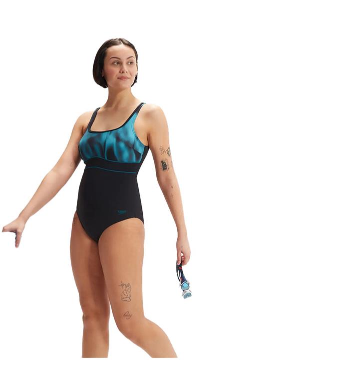 Speedo Women Eco New Contour Eclipse Printed Badpak