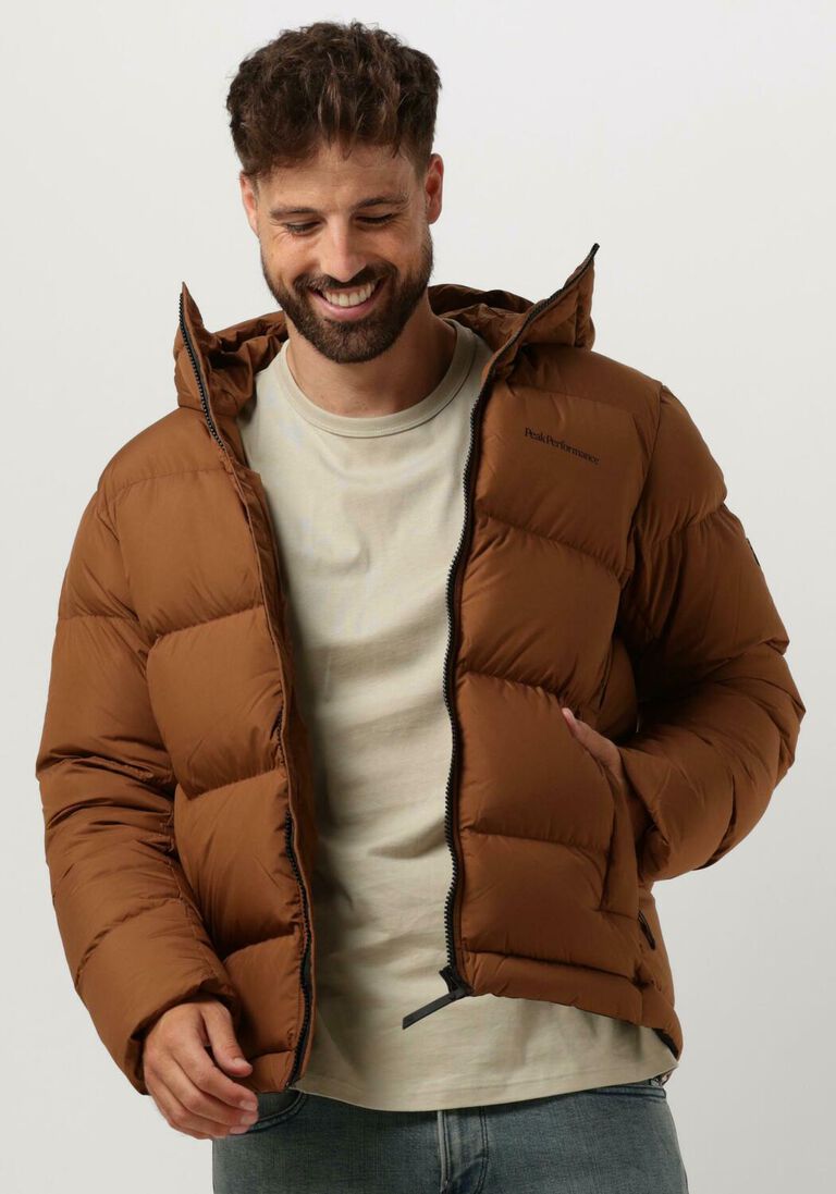 PEAK PERFORMANCE bruine peak performance gewatteerde jas rivel jacket