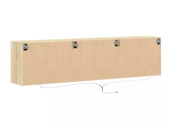 Meuble TV mural avec LED chêne sonoma 180x31x45 cm