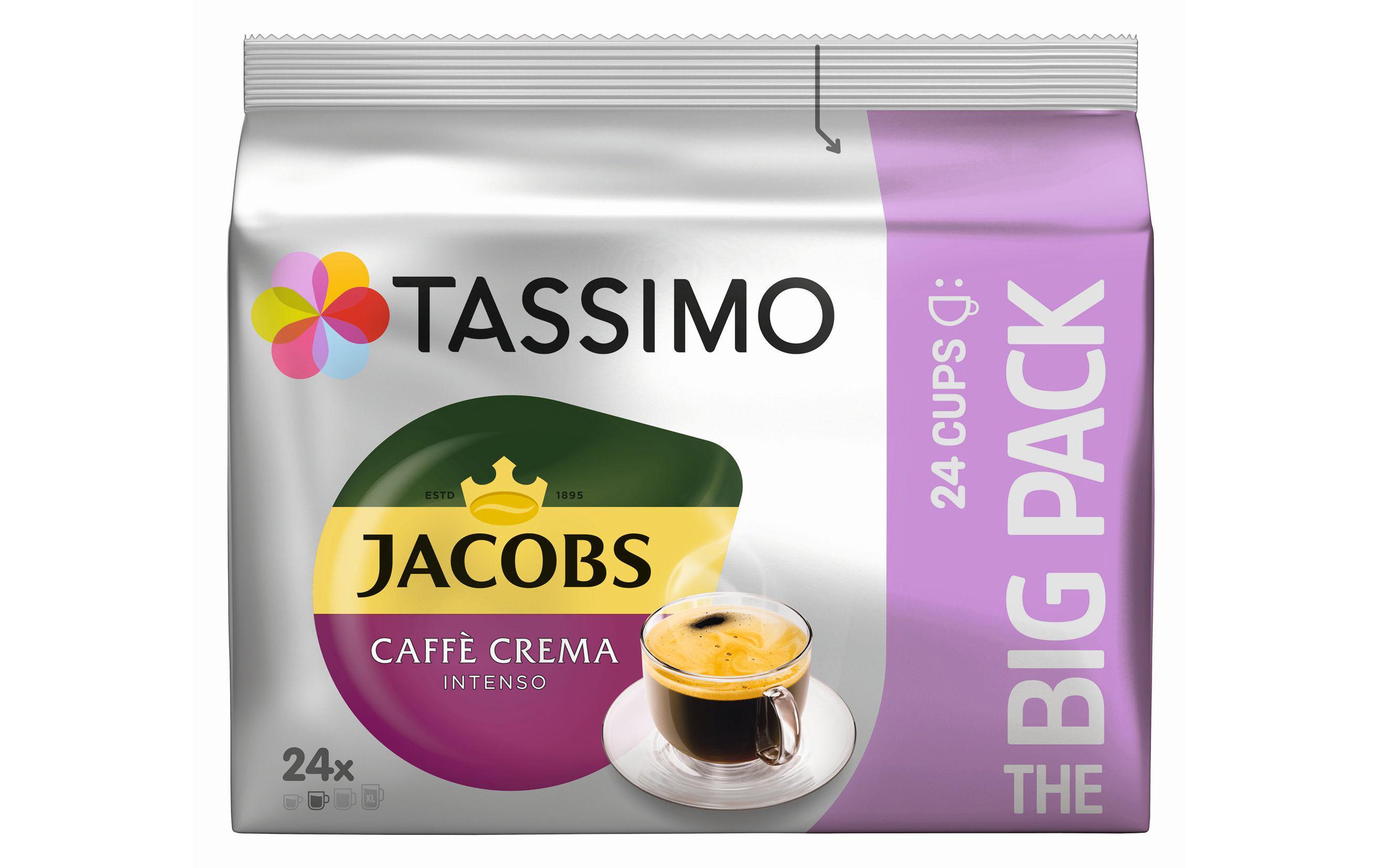 Kaffeekapseln T DISC Jacobs Caffé Crema Intenso 24 PortionenTassimo Café Crema Intenso Kapseln Grosspackung