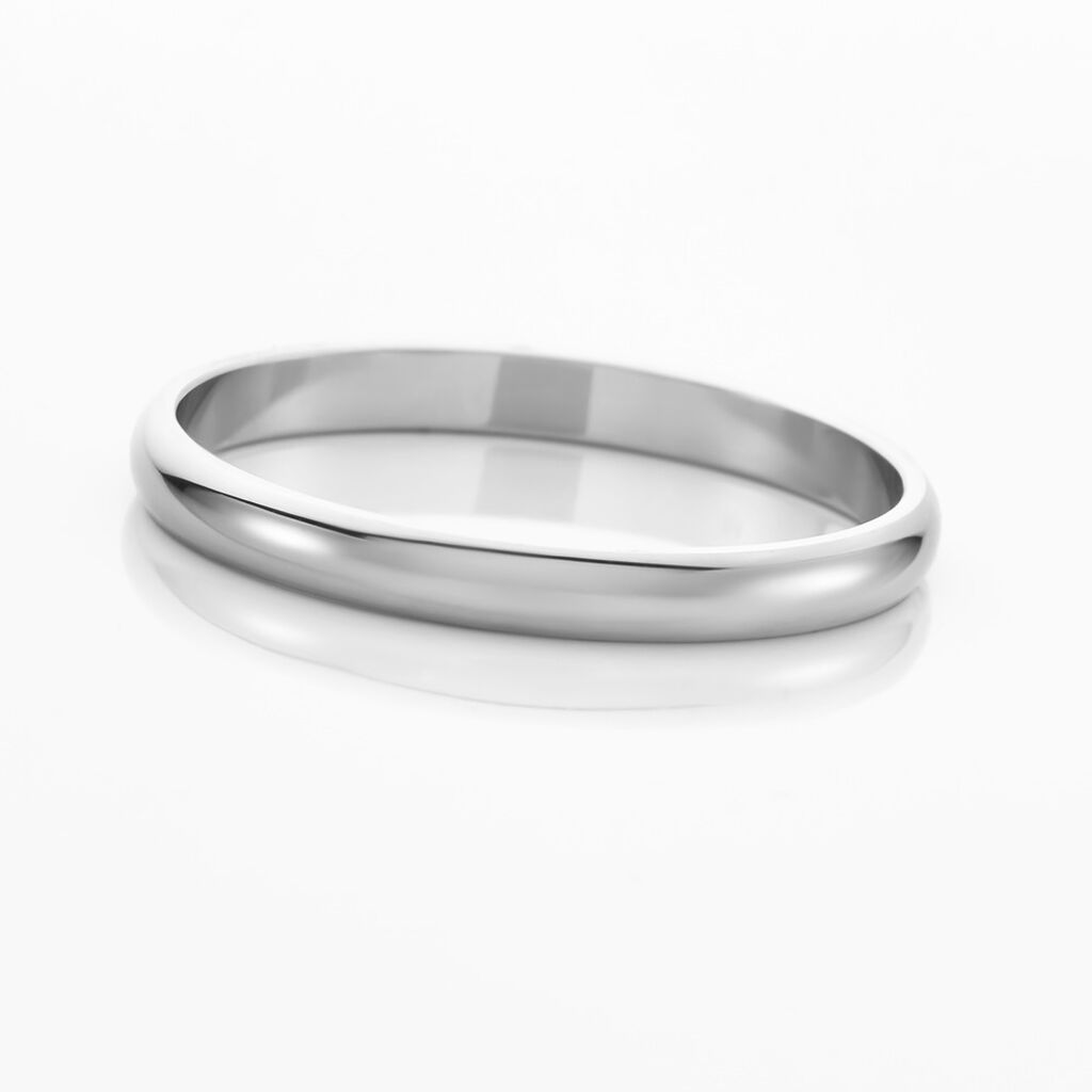 Alliance Aphroditia Demi Jonc Bombe Platine Blanc