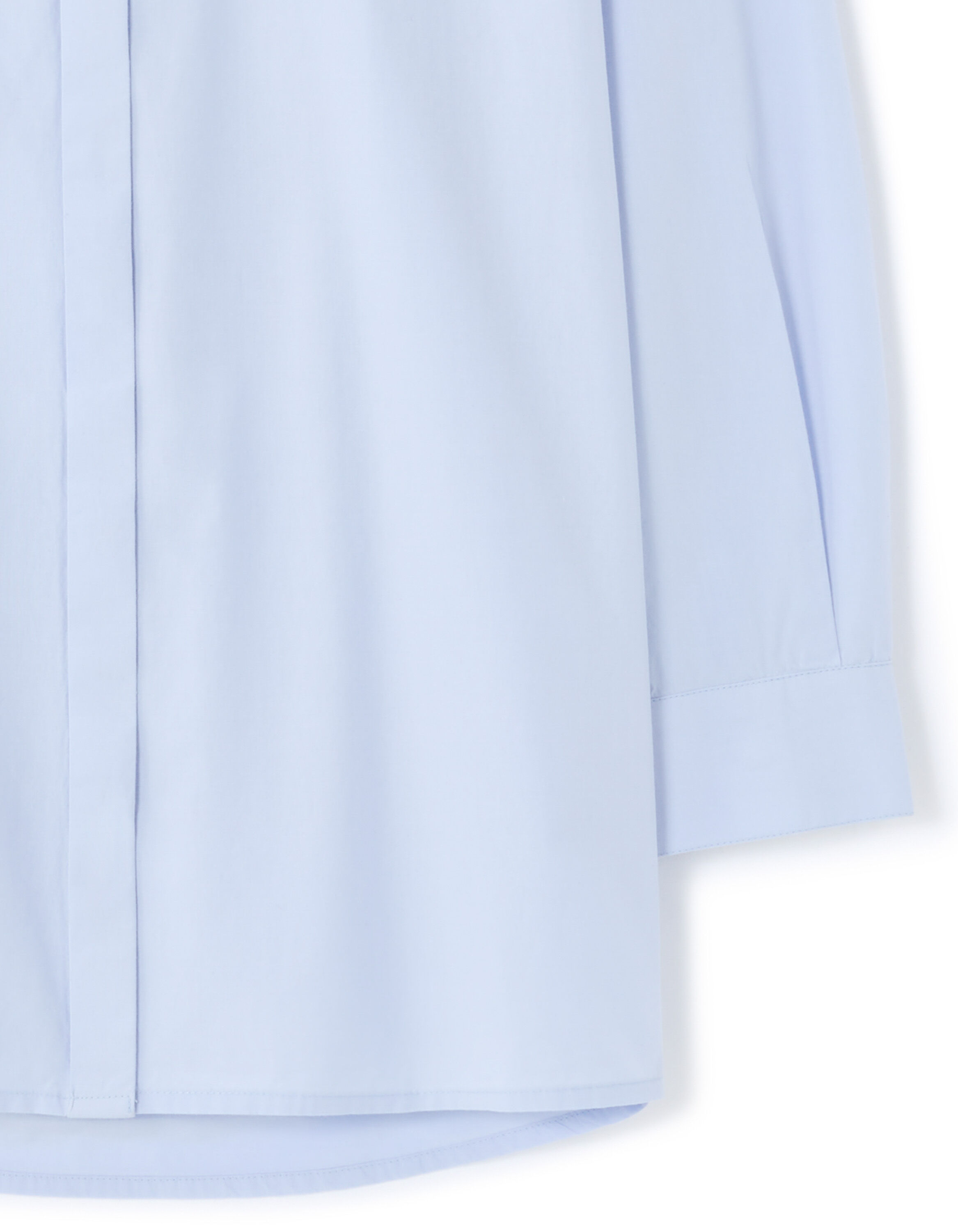 Chemise brodée en 100% coton - bleu