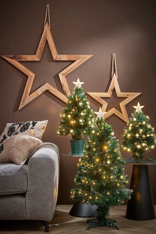 Luca Lighting - Mercury - Kunstkerstboom - Groen - H60 x Ø30 cm - Fibre Optic Verlichting