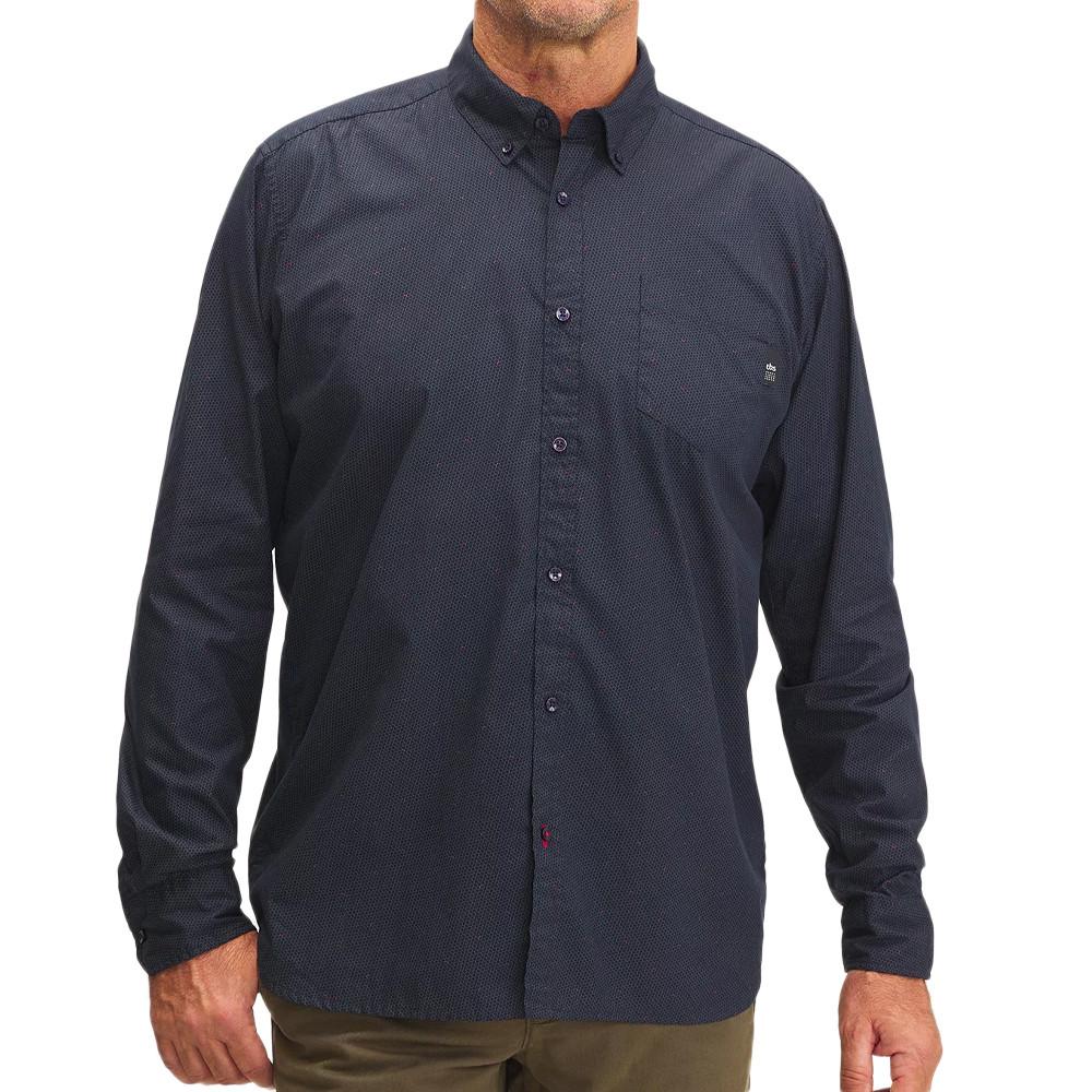 TBS Chemise Manches Longues Marine Homme TBS Yahirche
