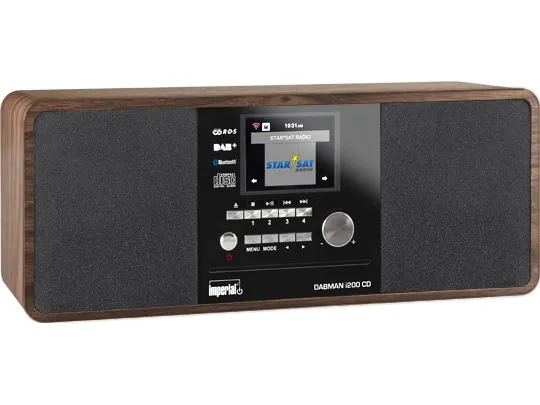Imperial DABMAN i200 CD, Digital, DAB ,FM,UKW, Afspiller, CD, 20 W, 7,62 cm (3