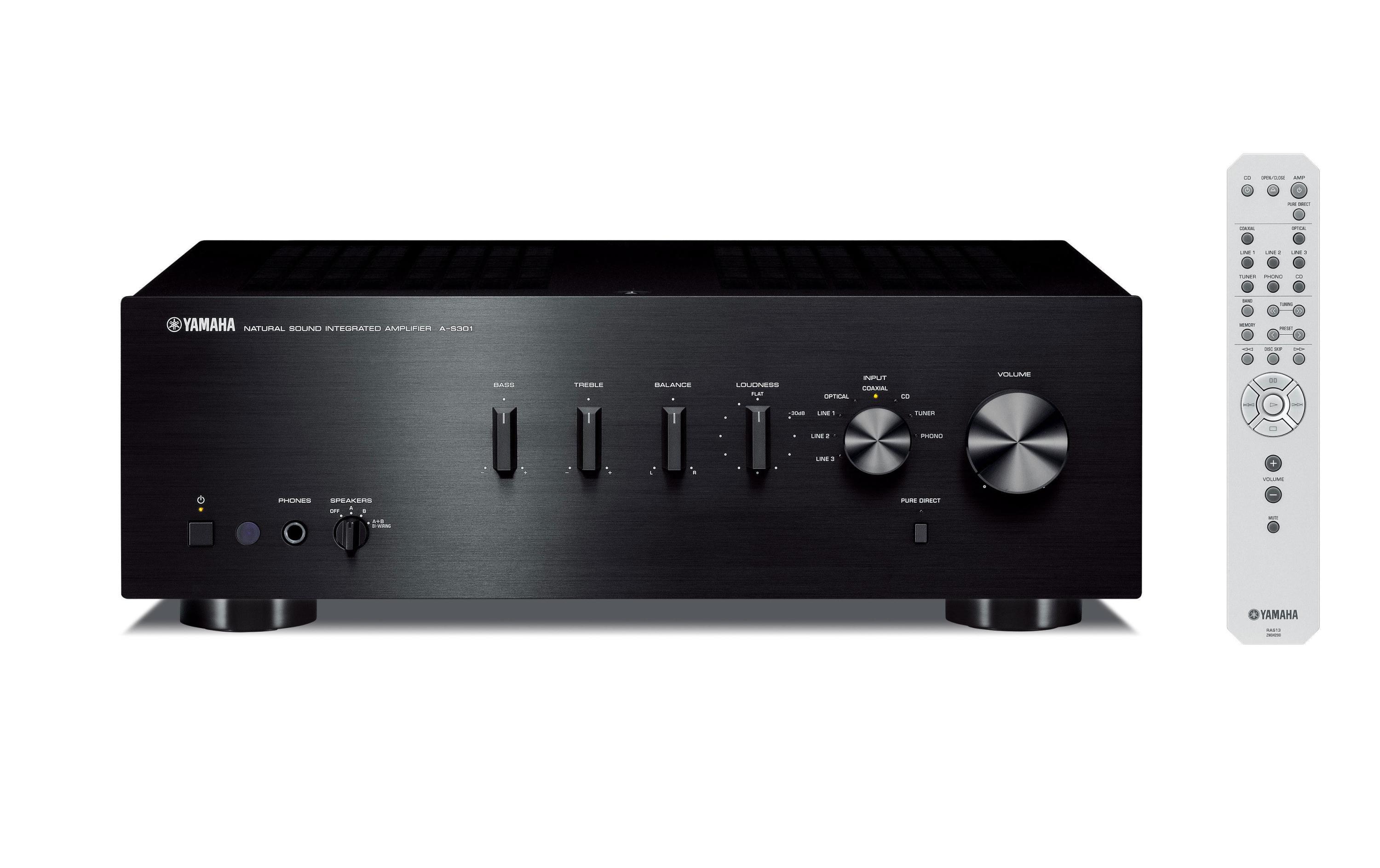 Stereo-Verstärker A-S301 Schwarz<br>Leistungsfähiger Vollverstärker mit Subwooferanschluss