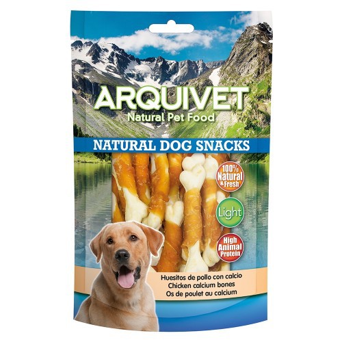Petiscos Naturais para Cães Arquivet Ossinhos com Sabor de Frango