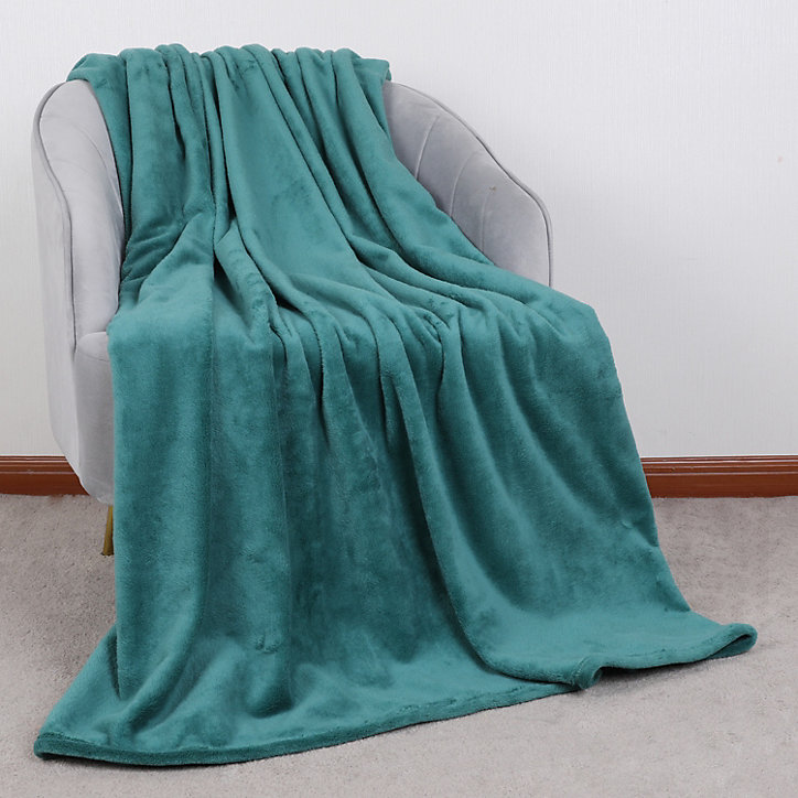 Plaid lulu GoodHome vert foncé L.180x l.150 cm