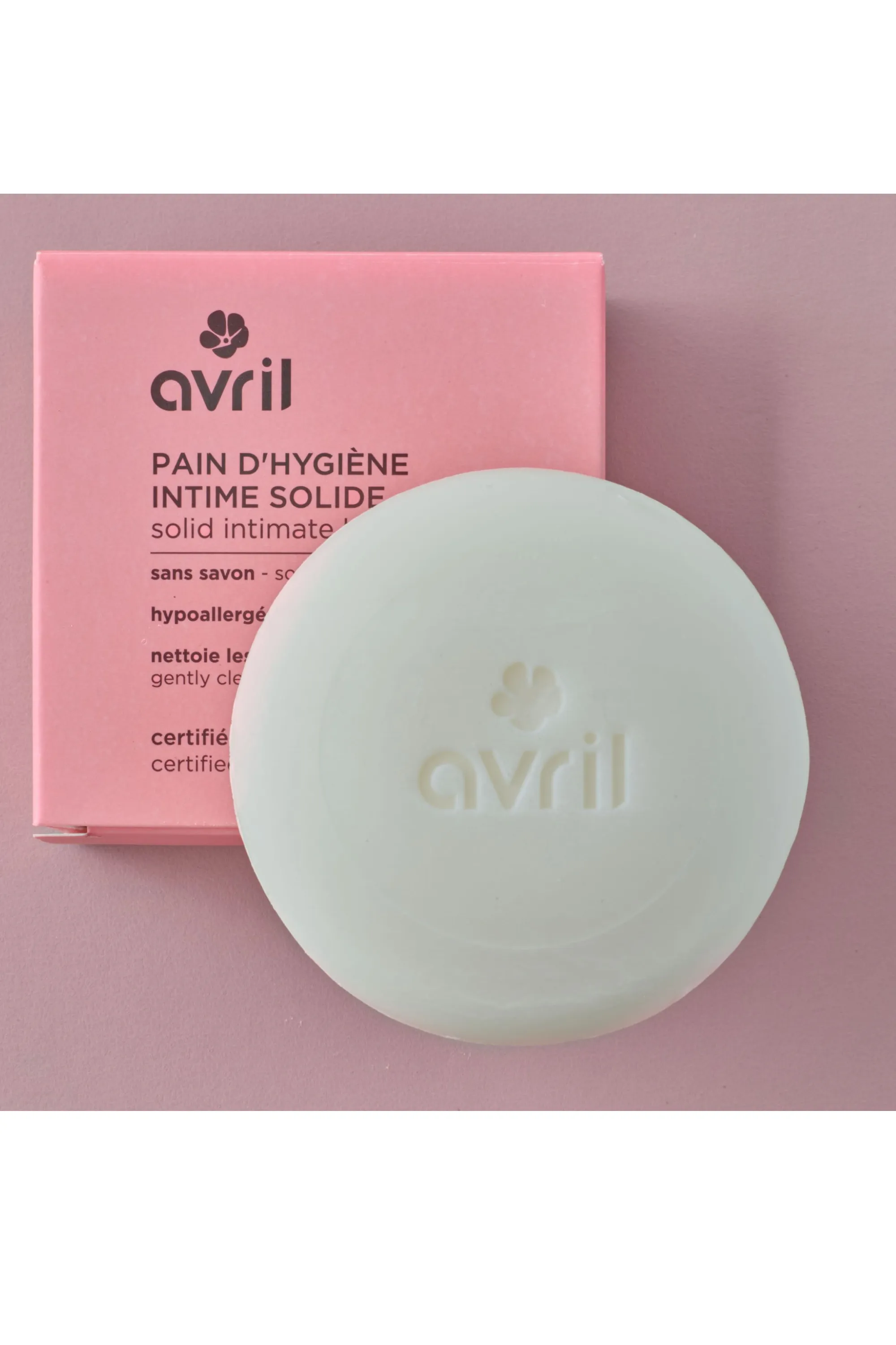 Avril Pain d’hygiène intime solide certifié bio-110 g