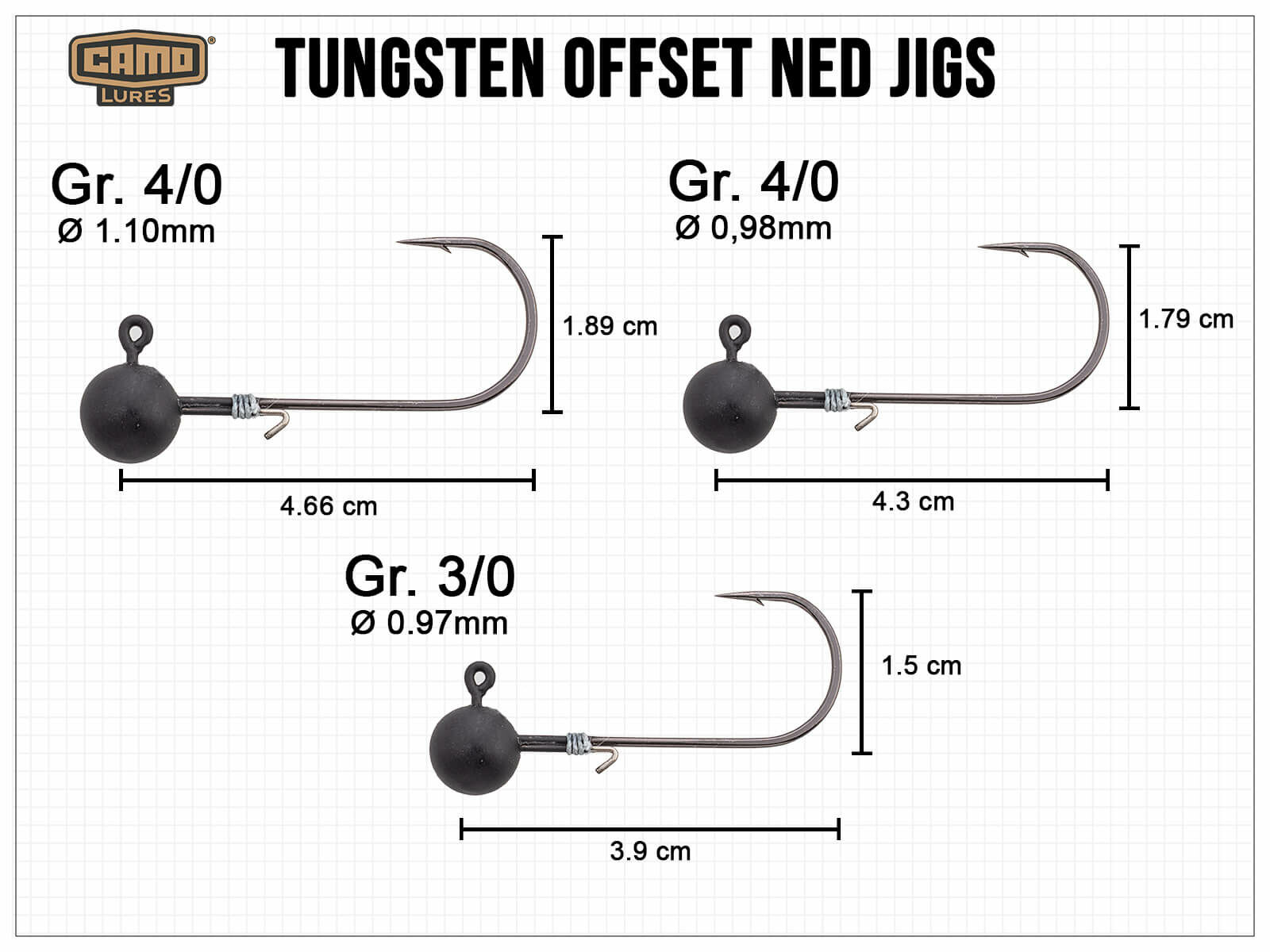 CAMO Tungsten Football Jigs