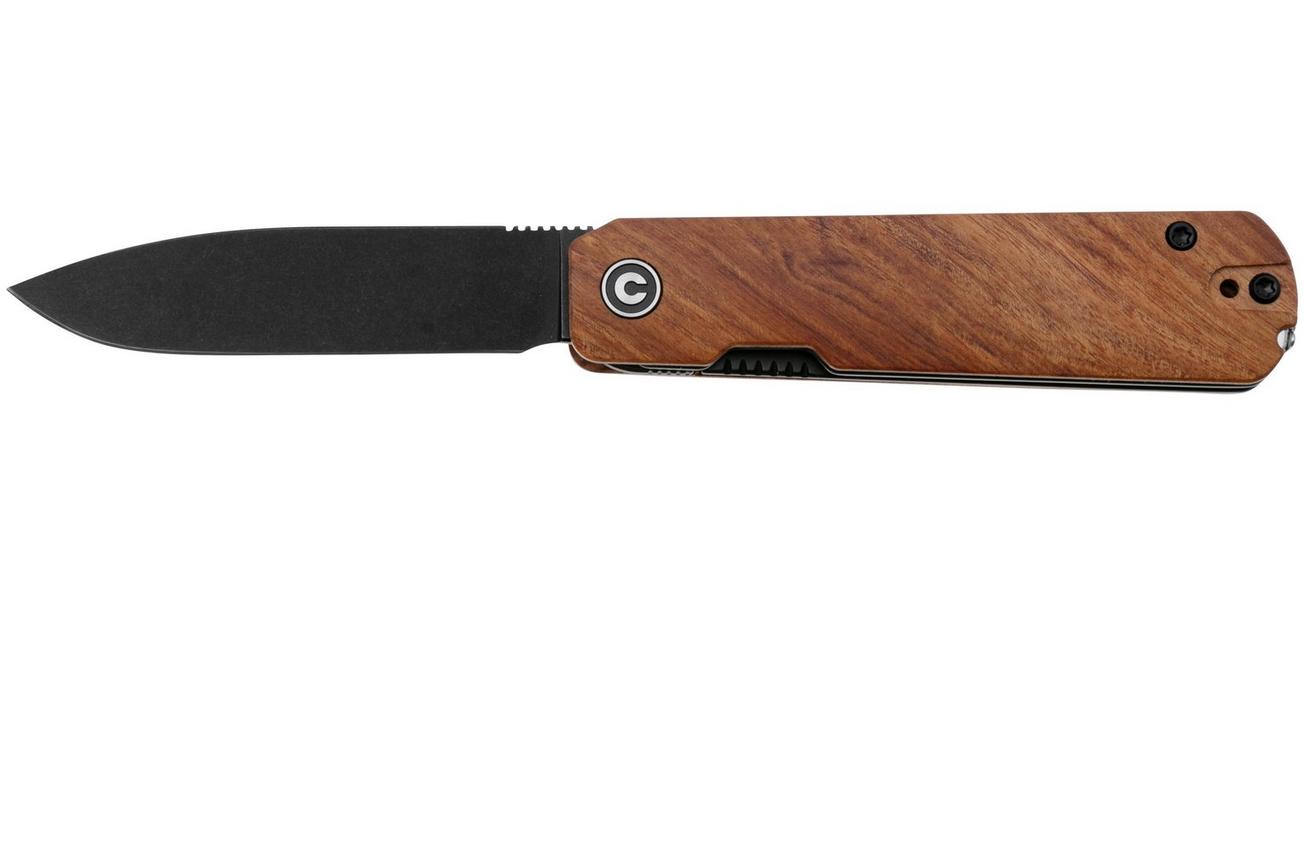 CIVIVI Sendy C21004A-2 Blackwashed Nitro-V, Guibourtia Wood, zakmes, Ben Petersen design